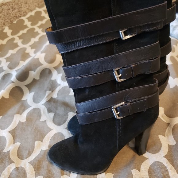 Nine West High Heel Suede Boots - Picture 2 of 4